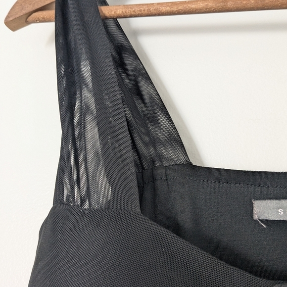 Tank With Sheer Straps And Zipper Accent Womens Large Matrix Goth Office Siren - Picture 4 of 8